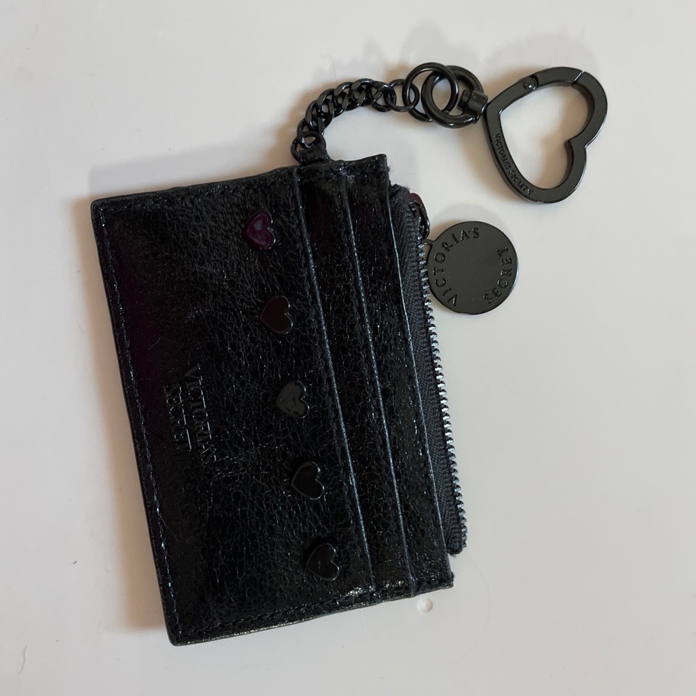 Victoria's Secret Black Cardholder with Hearts New VS